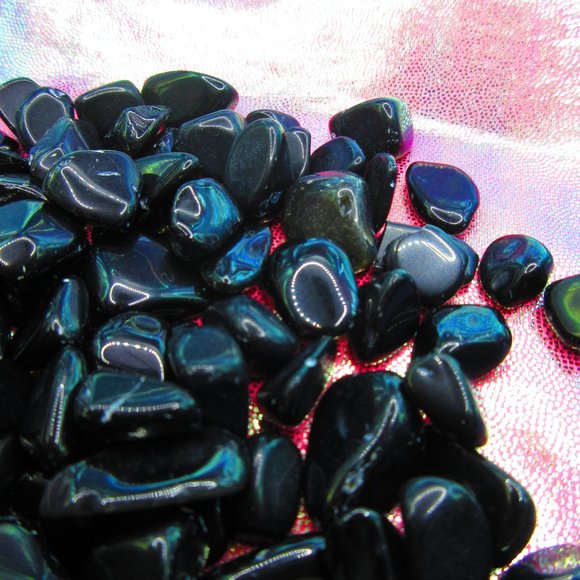 Black Obsidian Tumbled 5 Ounce Grid Set - Picture 6 of 6